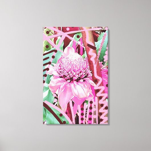 Fleur tropicale de la vie toile étirée (Recto)