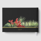 Fleur tropicale et mariage foncé feuille (Verso)