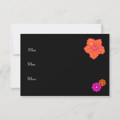 Fleur tropicale hawaïenne Luau Invitations (Dos)