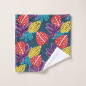 Fleur tropicale moderne multicolore exotique (Gant de toilette)