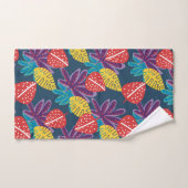 Fleur tropicale moderne multicolore exotique (Serviette à main)
