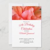 Fleur tropicale Photo 50th Birthday Invitation (Devant)
