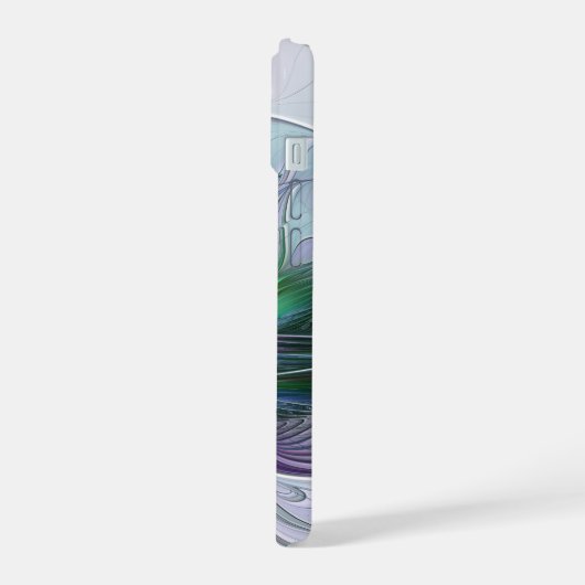 Fleur vert violet Art Abstrait moderne Fractal (Côté gauche)