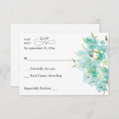 Fleur verte à la menthe no Repas RSVP (Devant / Derrière)