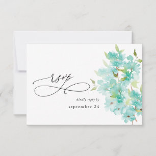 Fleur verte à la menthe sur blanc w Repas RSVP