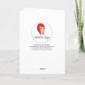 Fleur verte d3 Printemps Saison blanche Carte de v (Dos)