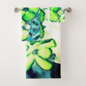 Fleur verte en changeant les couleurs (En situation)