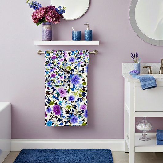 Fleur violet et bleu