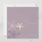 Fleur violet Fête des mariées moderne Invitation (Dos)