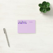 Fleur violet - Notes personnalisées Post-it 4x3 (Bureau)