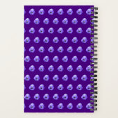 Fleur violet Pansy Motif sans couture sur Carnet (Verso)