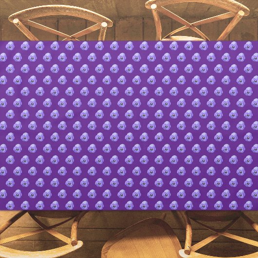 Fleur violet Pansy Motif sans couture sur nappe