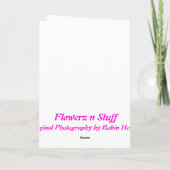 Fleur violet unique ~ Carte de voeux (Dos)