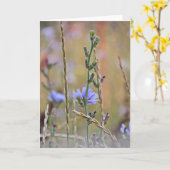 Fleur violet unique ~ Carte de voeux (Fleur jaune)