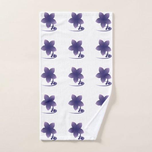 Fleur violette (Serviette à main)