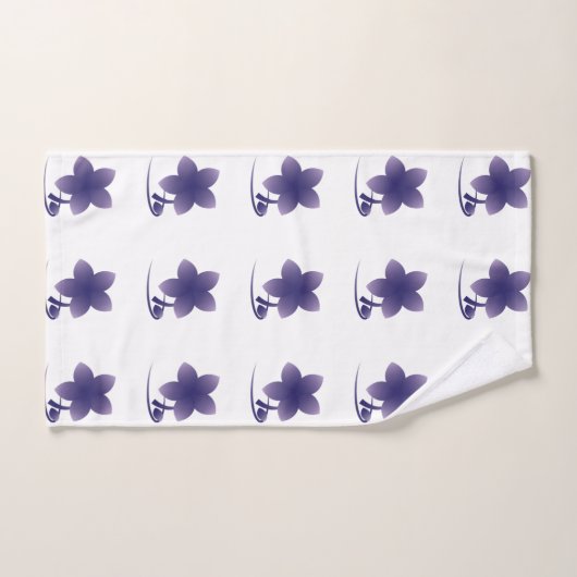 Fleur violette (Serviette à main)