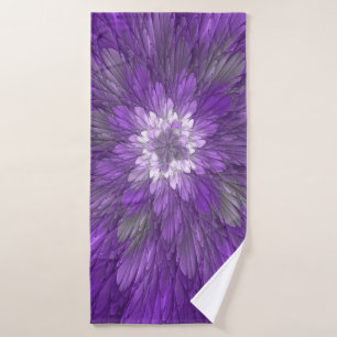 Fleur Violette Abstraite Art Fractal Psychedelique