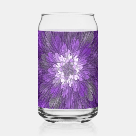 Fleur violette abstraite psychédélique Art fractal (Recto)