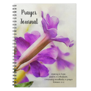Fleur violette Art Faith Bible Verse Journal