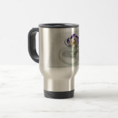 Fleur violette blanche dans une tasse (Devant gauche)