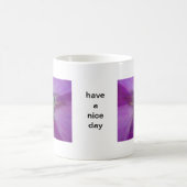 Fleur violette de Mug avec le texte : "Bonne journ (Centre)