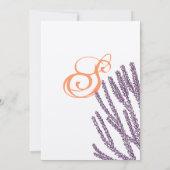 Fleur violette et Faire-part de mariage de police  (Dos)