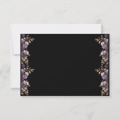 Fleur violette et le désherbage feuille or carte R (Dos)