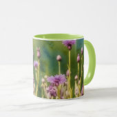 Fleur violette Jardin Fleur de maïs Art Mug Cup (Devant droit)