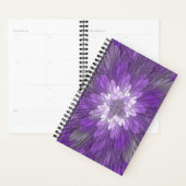 Fleur Violette Psychedélique Art Fractal Abstrait (Devant avec enveloppe)