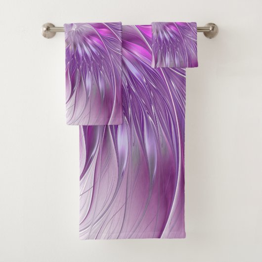 Fleur violette rose Passion Abstrait Art fractal (En situation)