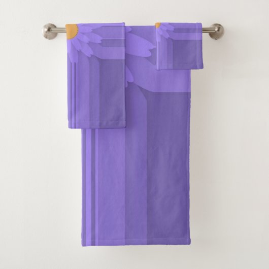 Fleur Violette Simple sur Croix Moderne (En situation)