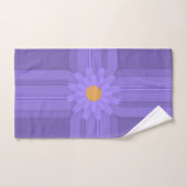 Fleur Violette Simple sur Croix Moderne (Serviette à main)