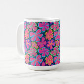 Fleur vive 🌸 tasse de café 15oz (Devant gauche)