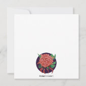 Fleur Waratah dessinée à la main Invitation (Dos)