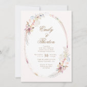 Fleur Whimsical Faire-part de mariage bohème (Devant)