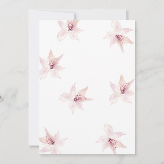 Fleur Whimsical Faire-part de mariage bohème (Dos)