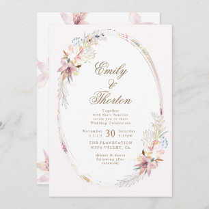 Fleur Whimsical Faire-part de mariage bohème