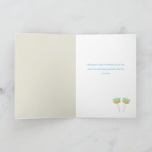 Fleur Whimsy moderne Joyeuse carte d'anniversaire (Intérieur)