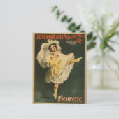 Fleurette, Joseph Hart Vaudeville Co. Retro Thea Briefkaart (Staand voorkant)