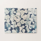 fleuri - cyanotype - bloemen van hortensia legpuzzel (Horizontaal)