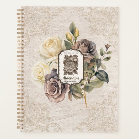 Fleurie décorative chic sur papier kraft Rustique (Devant)