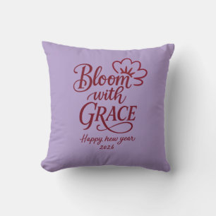 Fleurir avec grâce – Coussin décoratif Nouvel An 2
