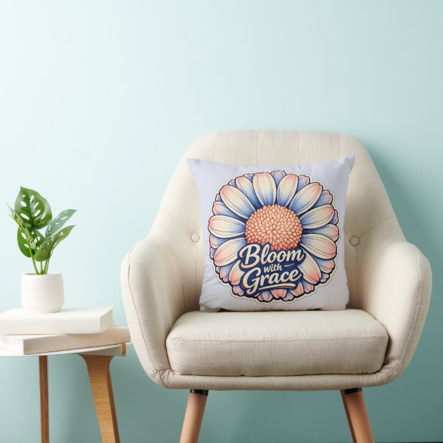 « Fleurir avec grâce » Coussin floral (Chaise)