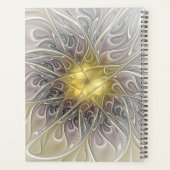 Fleurir Avec Or Moderne Fleur Abstraite Fractale (Dos)