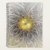 Fleurir Avec Or Moderne Fleur Abstraite Fractale (Devant)