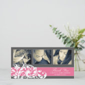 FLEURISÉ ROSE | CARTE DE REMERCIEMENTS mariage (Debout devant)