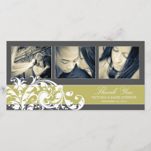 FLEURISME KIWI   CARTE DE REMERCIEMENTS mariage