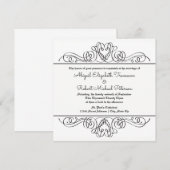 Fleurissement Floral Formel - Invitation de Mariag (Devant / Derrière)