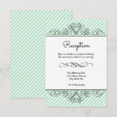 Fleurissement Floral Formel Menthe - Invitation de (Devant / Derrière)