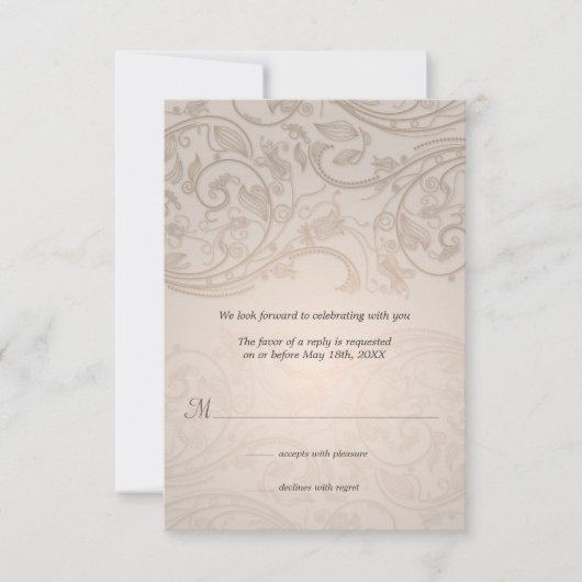 Fleurissement Taupe de Réponse de Mariage (Devant)
